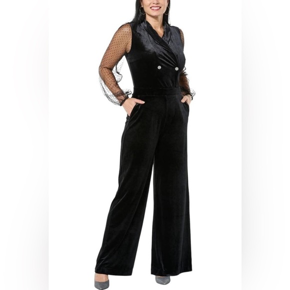 C. Wonder Pants - NWT C Wonder by Christian Siriano Velvet Double-Breasted